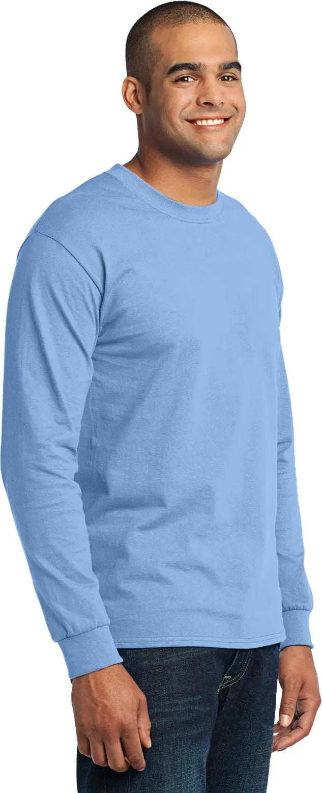 Port & Company Pc55ls co Long Sleeve Core Blend Tee - Light Blue