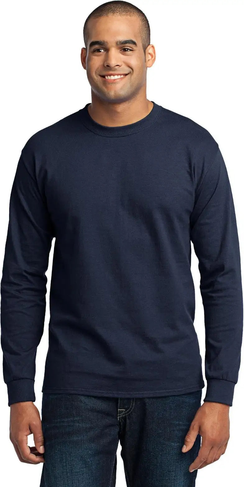Port & Company Pc55ls co Long Sleeve Core Blend Tee - Navy - Adult s