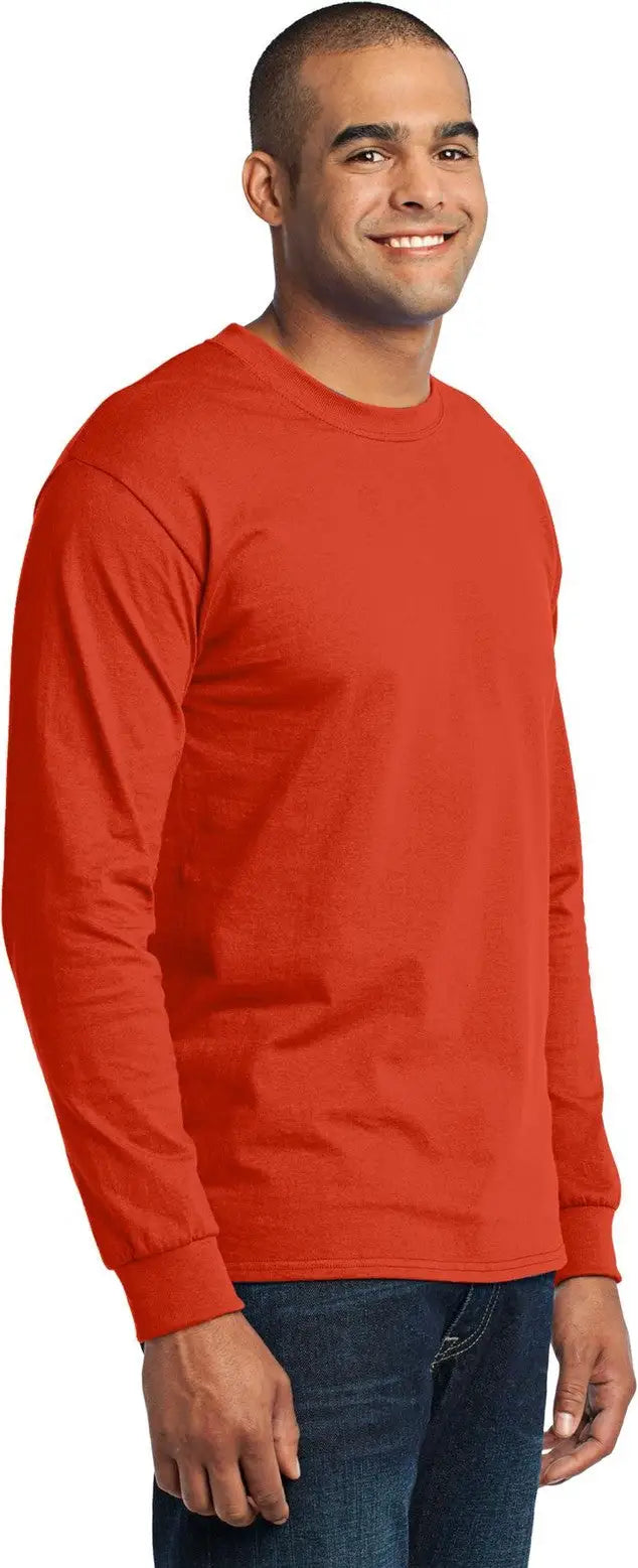 Port & Company Pc55ls co Long Sleeve Core Blend Tee - Orange