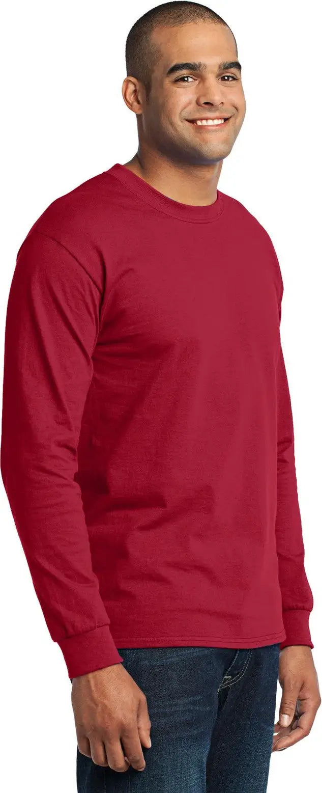 Port & Company Pc55ls co Long Sleeve Core Blend Tee - Red
