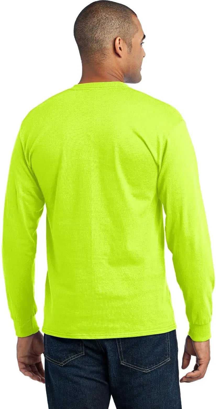Port & Company Pc55ls co Long Sleeve Core Blend Tee - Safety Green