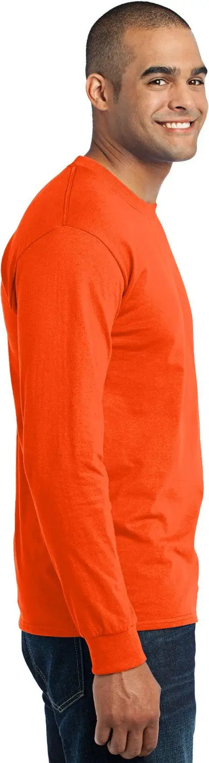 Port & Company Pc55ls co Long Sleeve Core Blend Tee - Safety Orange