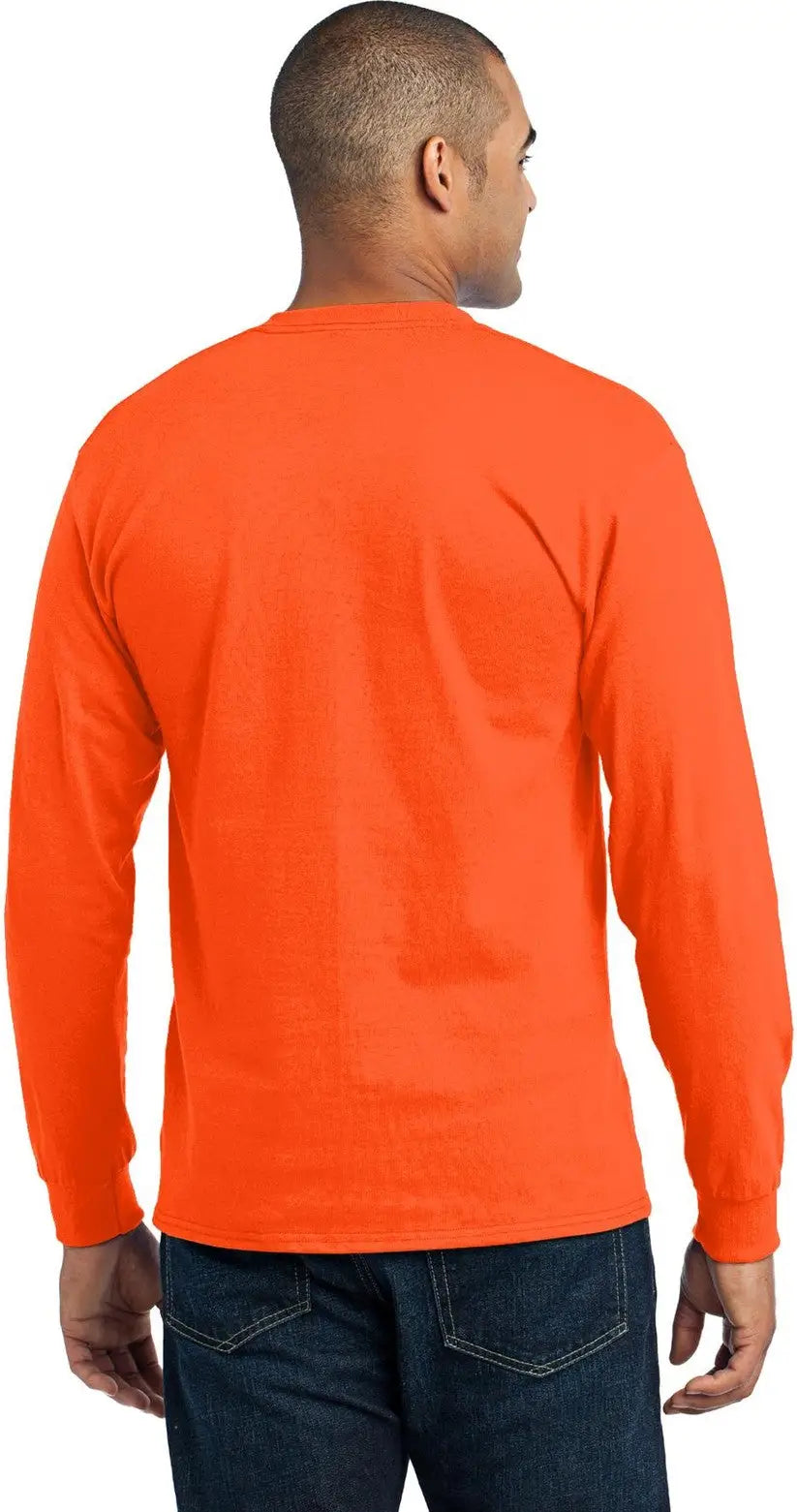 Port & Company Pc55ls co Long Sleeve Core Blend Tee - Safety Orange