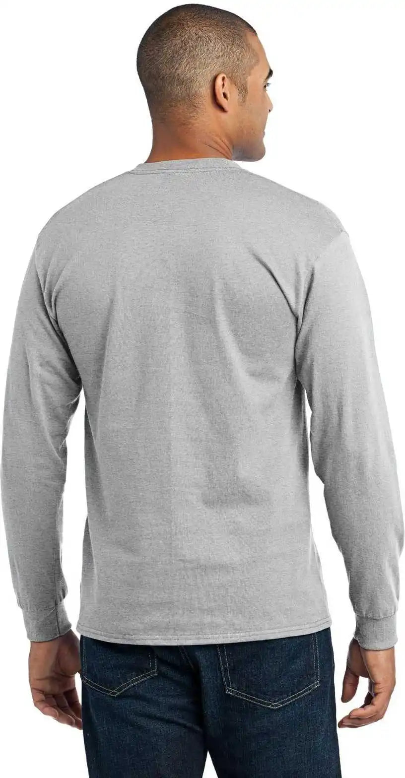 Port & Company Pc55ls Long Sleeve Core Blend Tee Ash