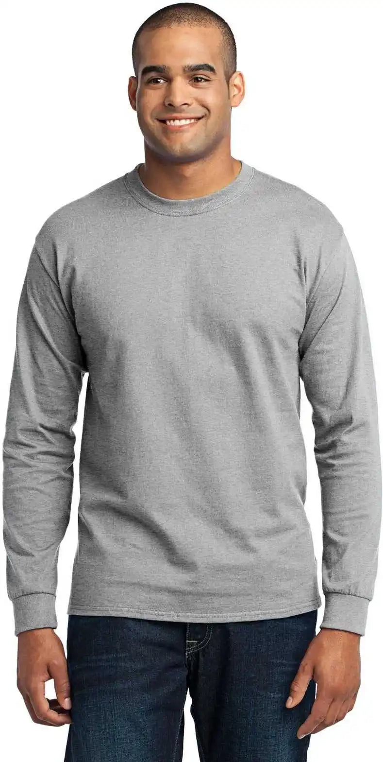 Port & Company Pc55ls Long Sleeve Core Blend Tee Ash