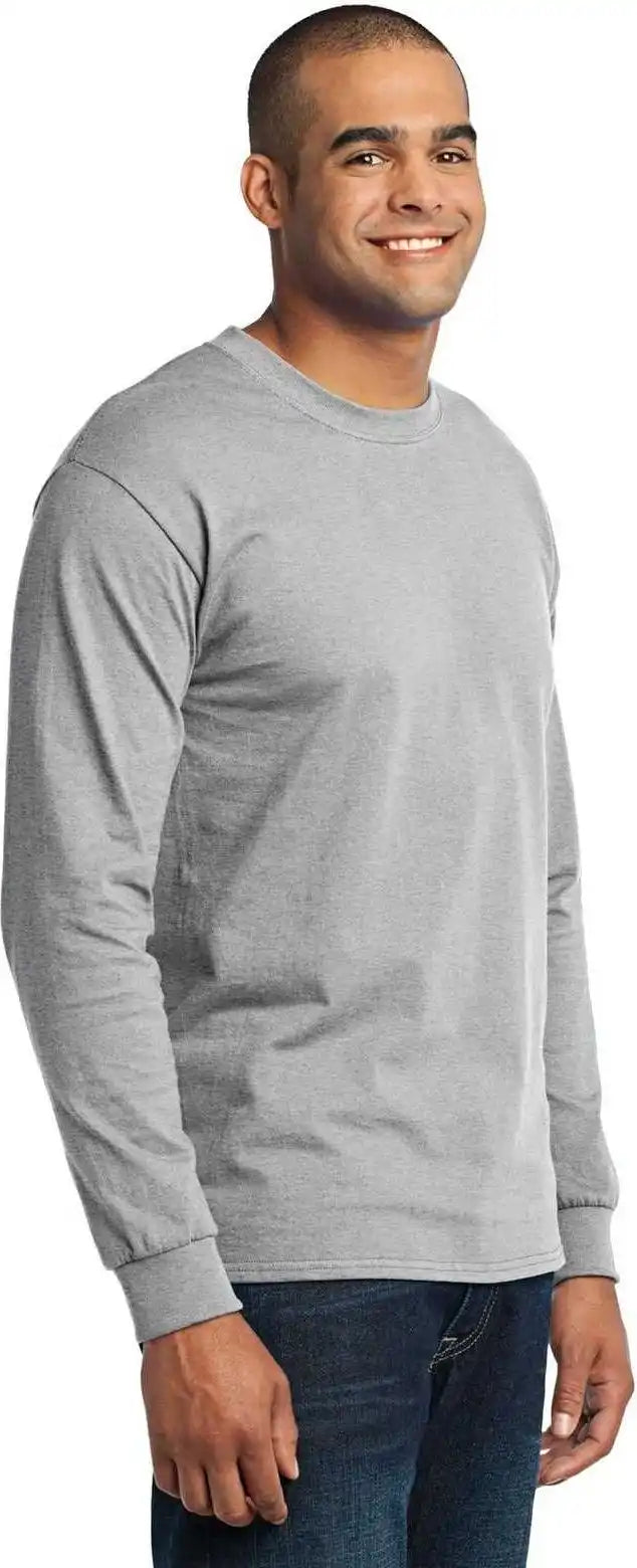 Port &amp; Company Pc55ls Long Sleeve Core Blend Tee Ash