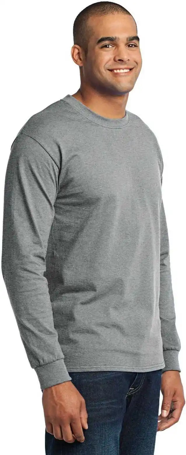 Port & Company Pc55ls Long Sleeve Core Blend Tee - Athletic Heather