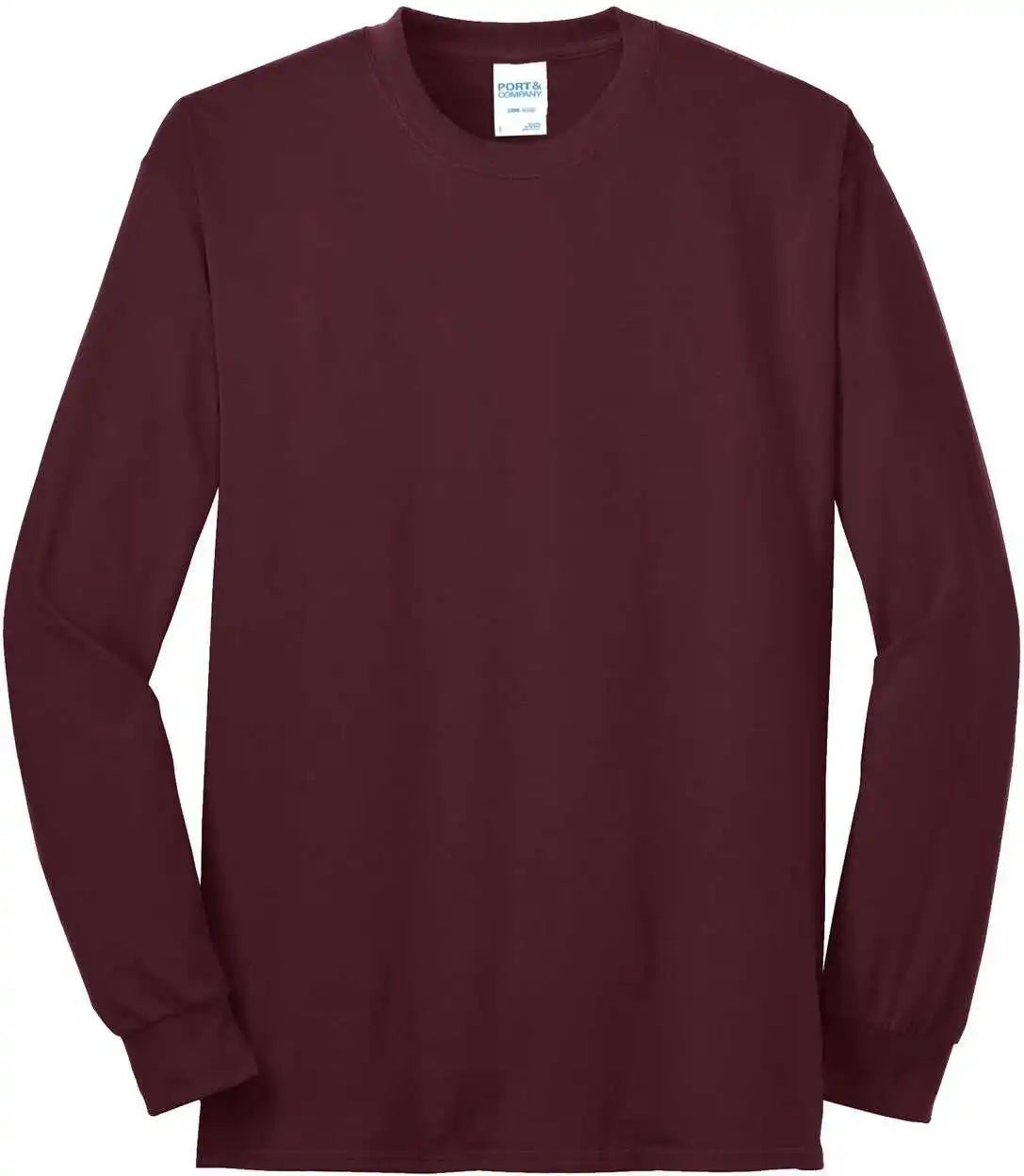 Port &amp; Company Pc55ls Long Sleeve Core Blend Tee Athletic Maroon