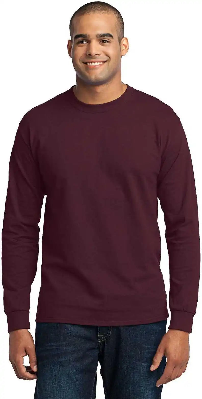 Port & Company Pc55ls Long Sleeve Core Blend Tee - Athletic Maroon