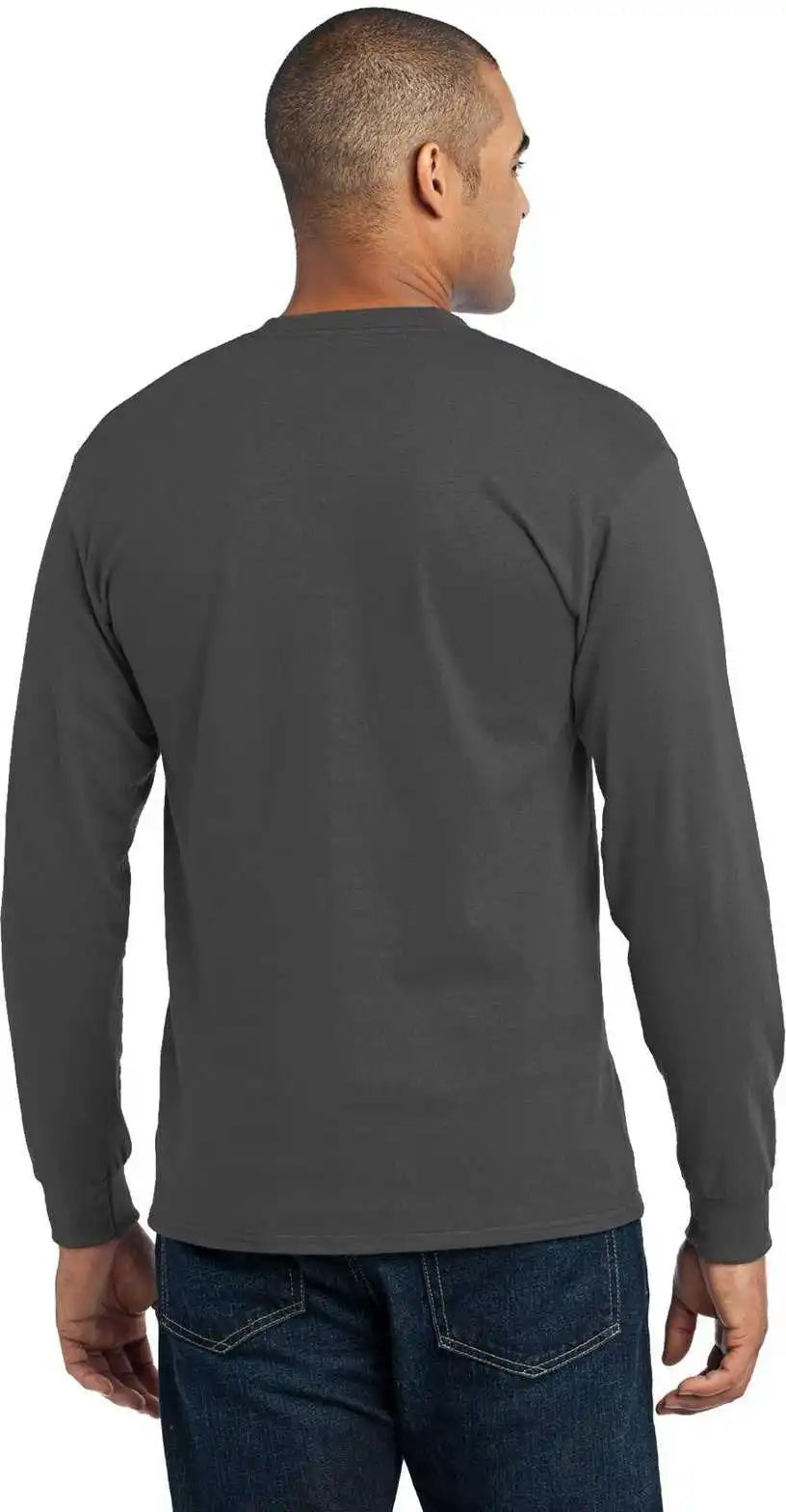Port & Company Pc55ls Long Sleeve Core Blend Tee Charcoal