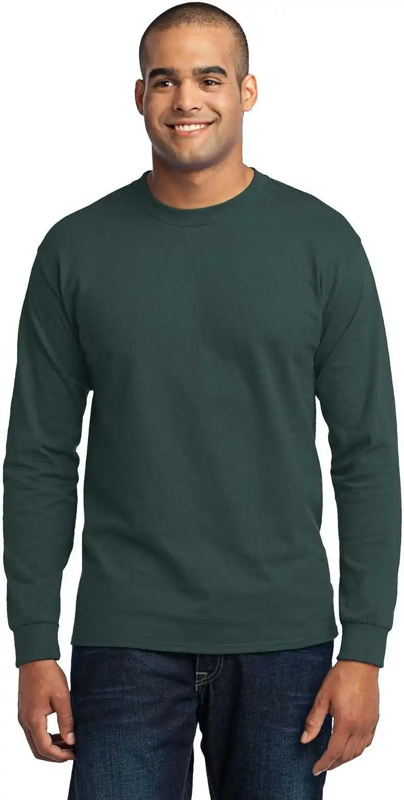 Port & Company Pc55ls Long Sleeve Core Blend Tee Dark Green