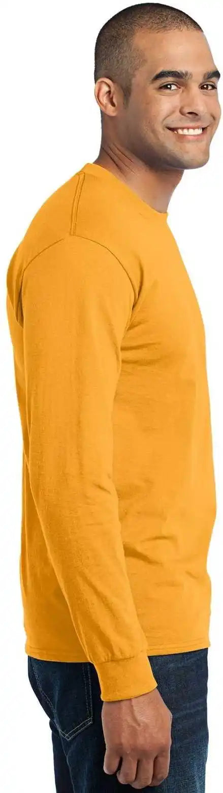 Port &amp; Company Pc55ls Long Sleeve Core Blend Tee Gold