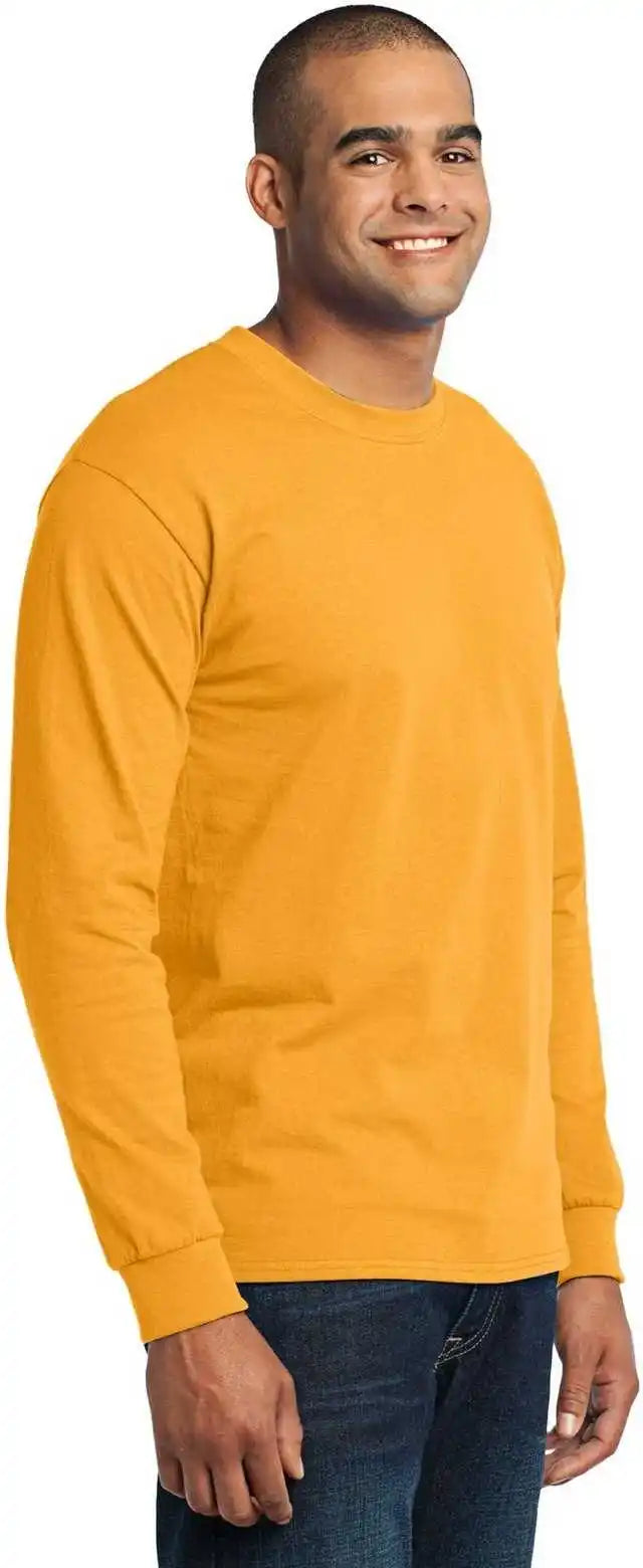 Port &amp; Company Pc55ls Long Sleeve Core Blend Tee Gold