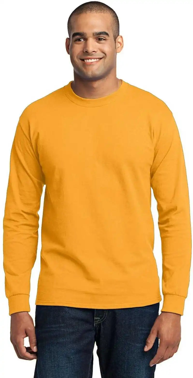 Port & Company Pc55ls Long Sleeve Core Blend Tee Gold