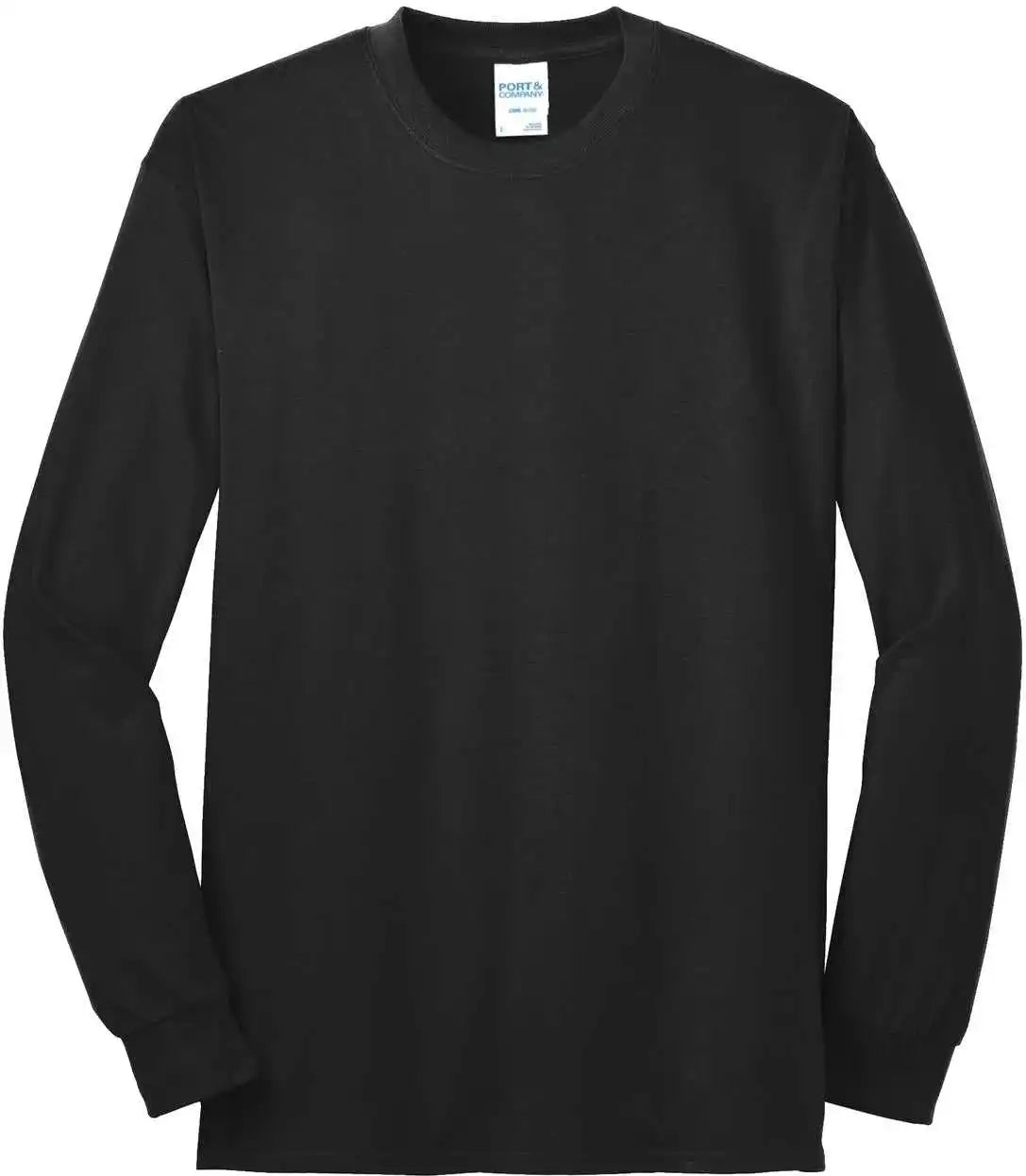Port &amp; Company Pc55ls Long Sleeve Core Blend Tee Jet Black
