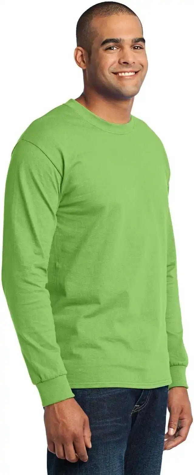Port &amp; Company Pc55ls Long Sleeve Core Blend Tee - Lime