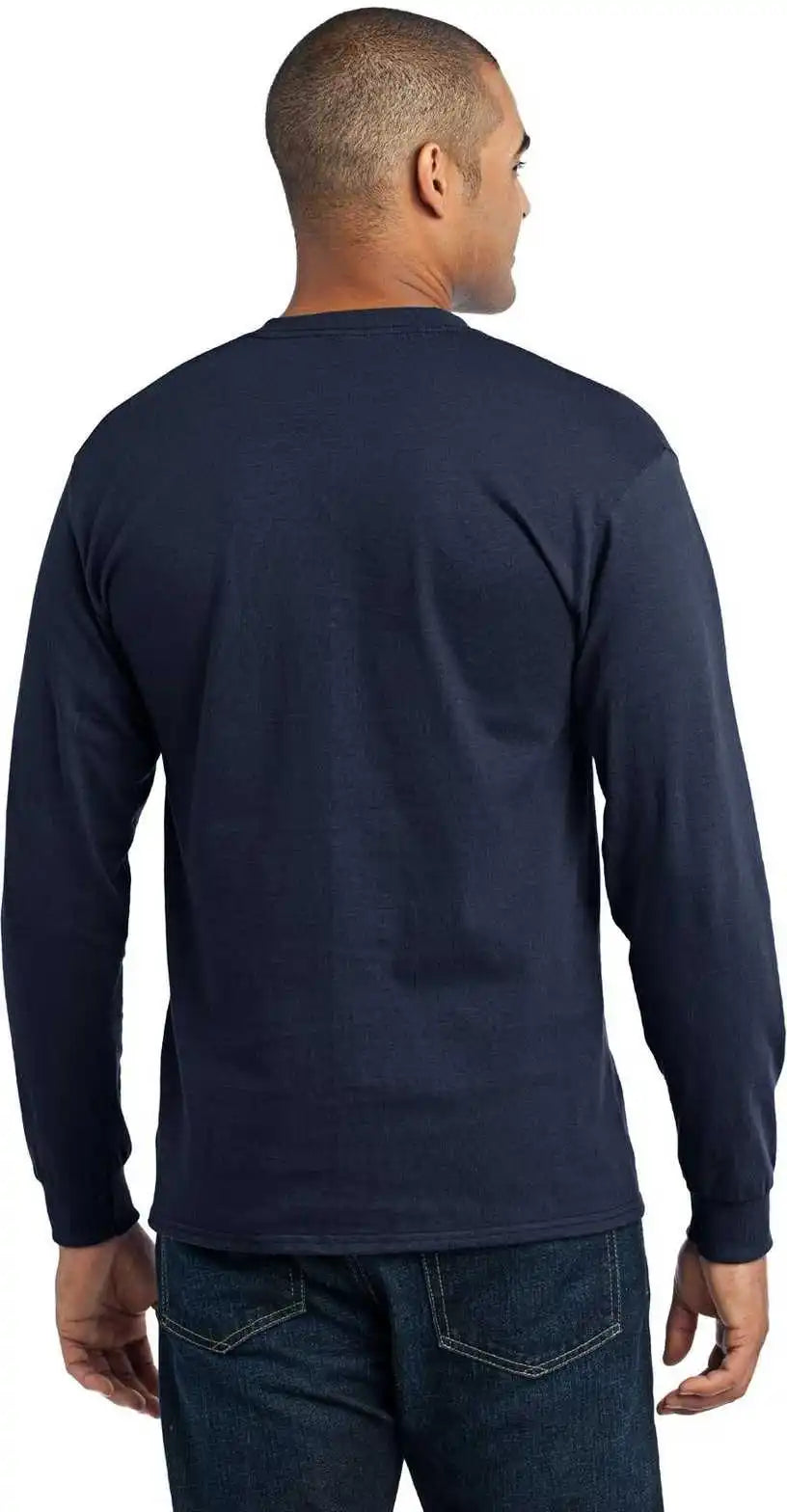 Port & Company Pc55ls Long Sleeve Core Blend Tee Navy