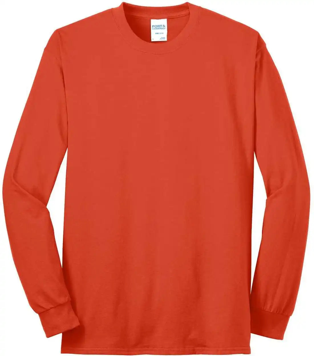 Port &amp; Company Pc55ls Long Sleeve Core Blend Tee Orange