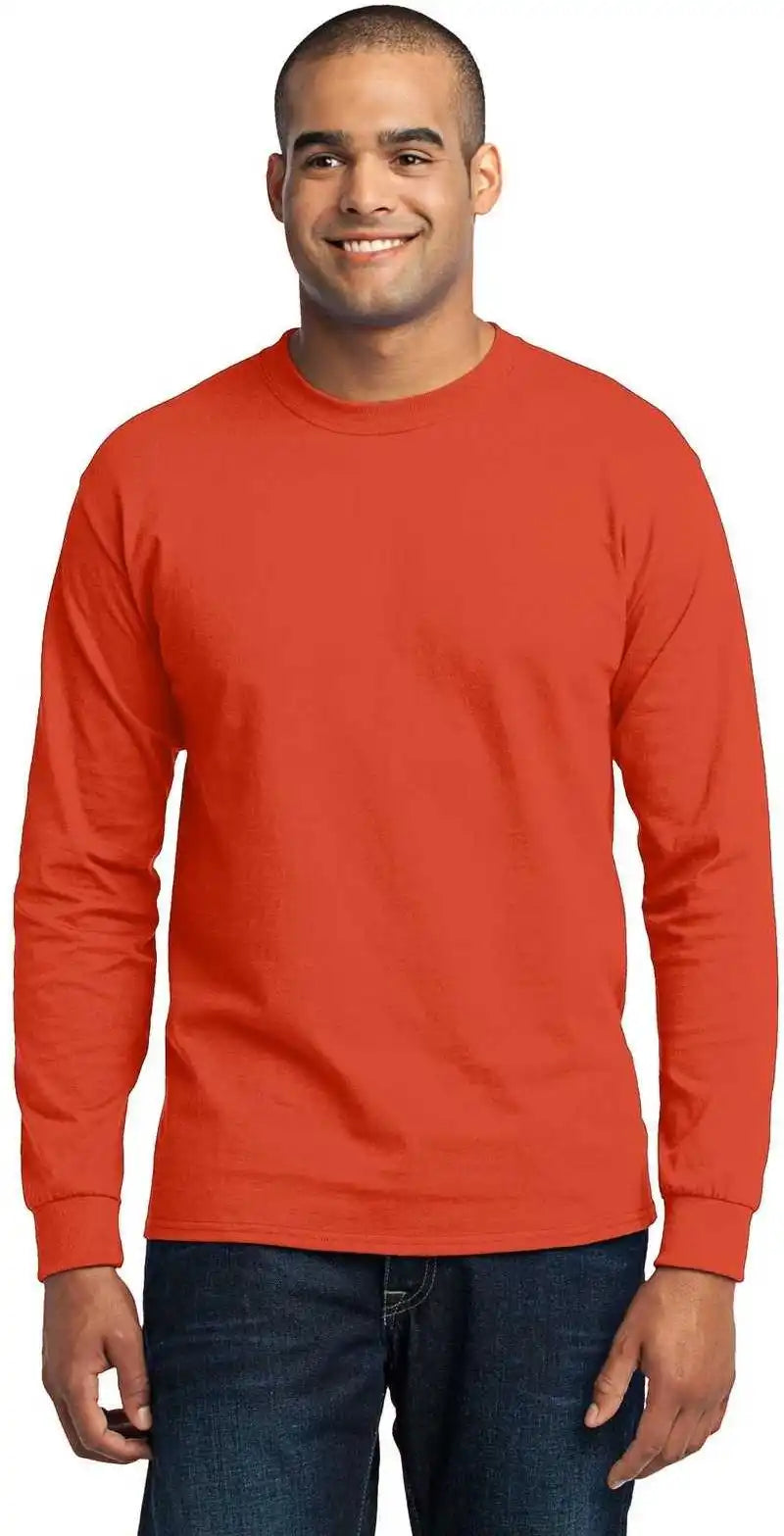 Port & Company Pc55ls Long Sleeve Core Blend Tee - Orange