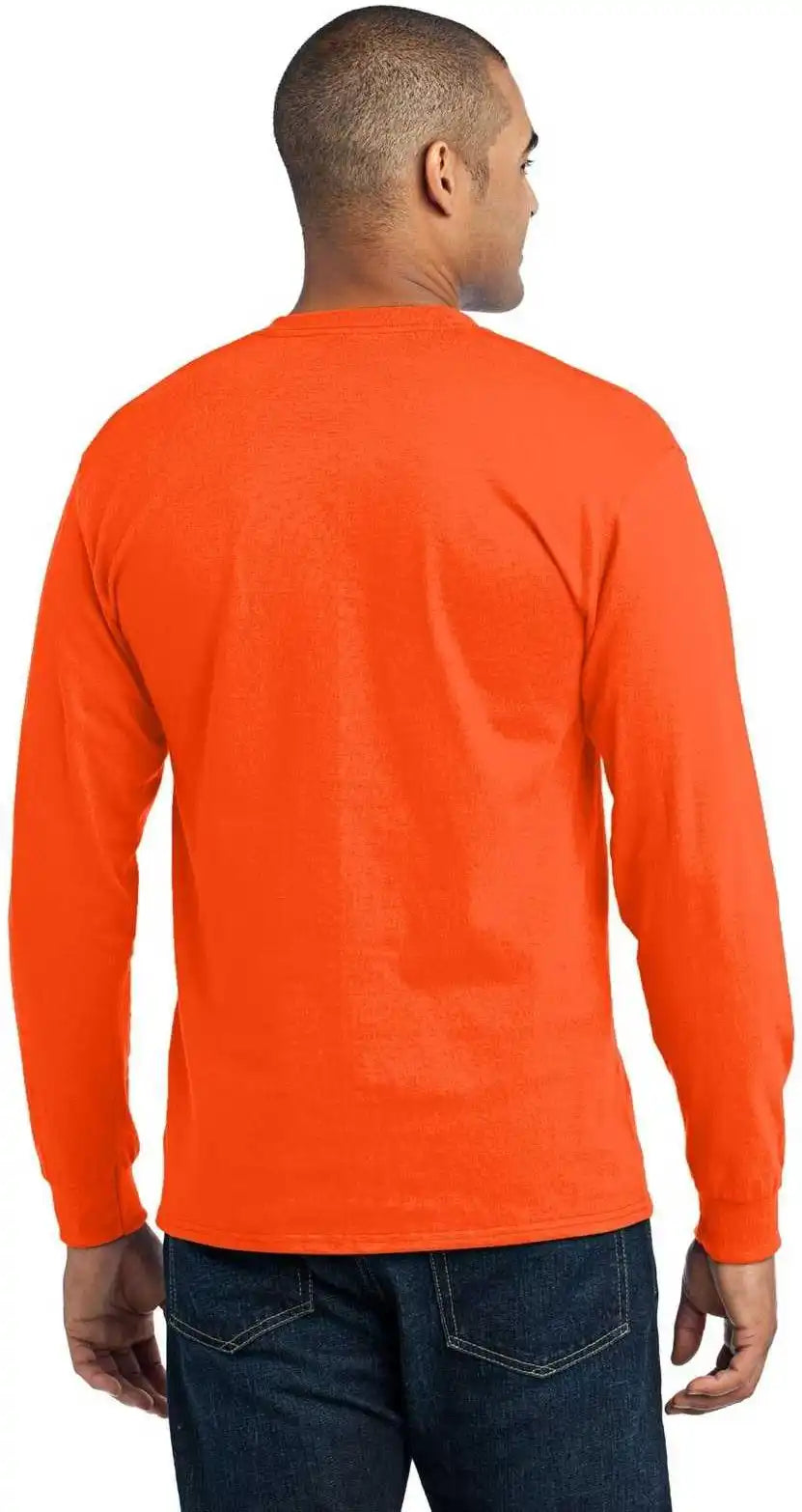 Port & Company Pc55ls Long Sleeve Core Blend Tee - Orange