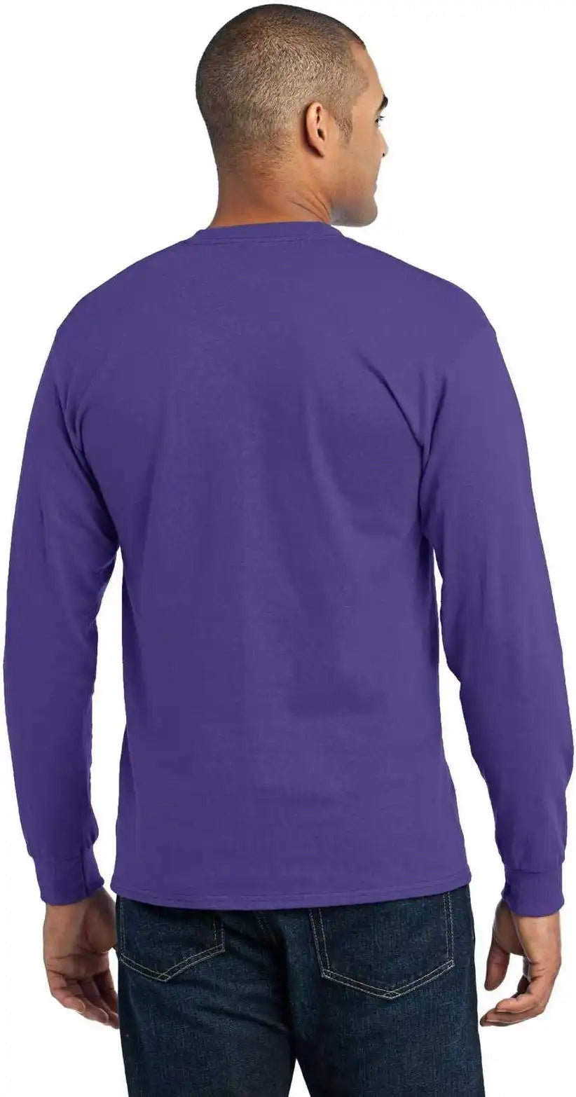 Port & Company Pc55ls Long Sleeve Core Blend Tee Purple