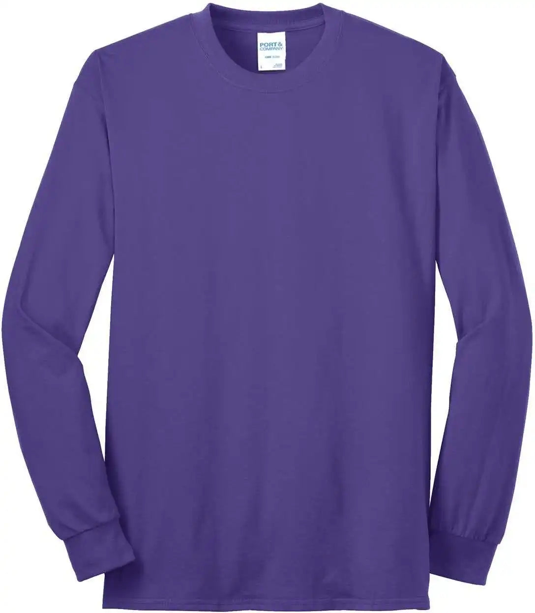 Port &amp; Company Pc55ls Long Sleeve Core Blend Tee Purple