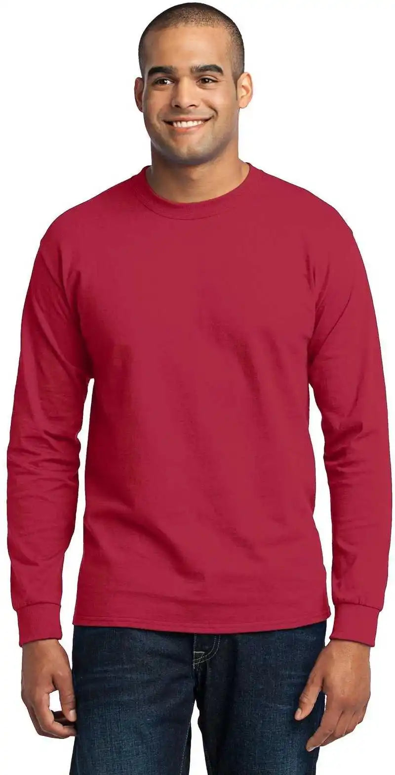 Port &amp; Company Pc55ls Long Sleeve Core Blend Tee Red