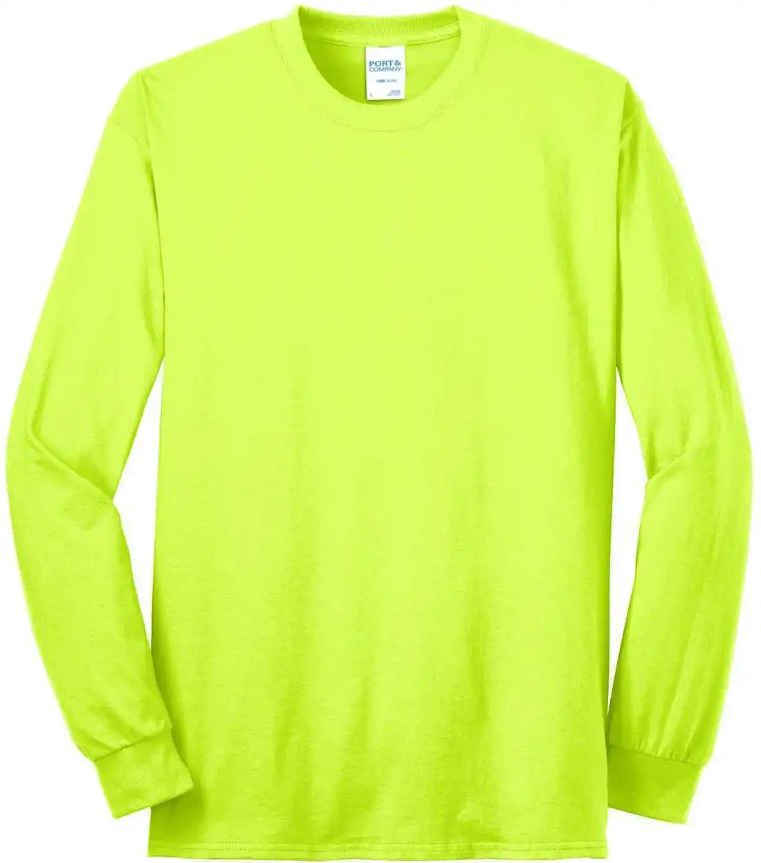 Port &amp; Company Pc55ls Long Sleeve Core Blend Tee Safety Green