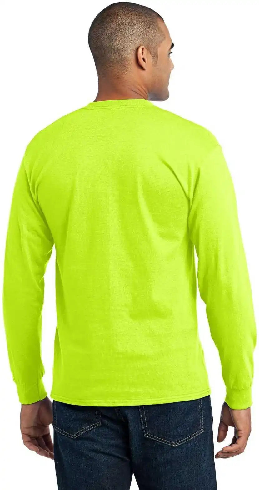 Port & Company Pc55ls Long Sleeve Core Blend Tee - Safety Green