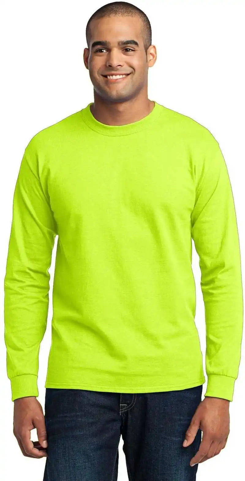 Port & Company Pc55ls Long Sleeve Core Blend Tee - Safety Green