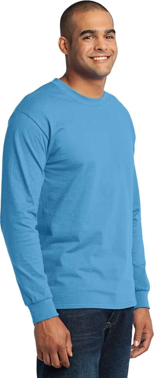 Port & Company Pc55lst co Tall Long Sleeve Core Blend Tee - Aquatic Blue