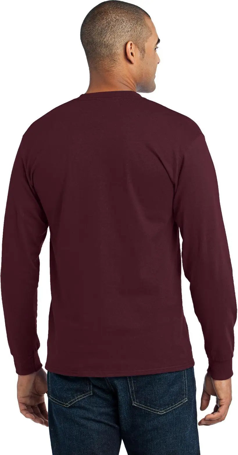 Port & Company Pc55lst co Tall Long Sleeve Core Blend Tee - Athletic Maroon