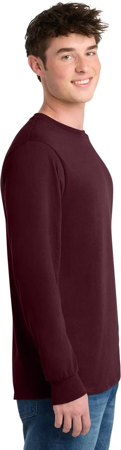 Port & Company Pc55lst co Tall Long Sleeve Core Blend Tee - Athletic Maroon
