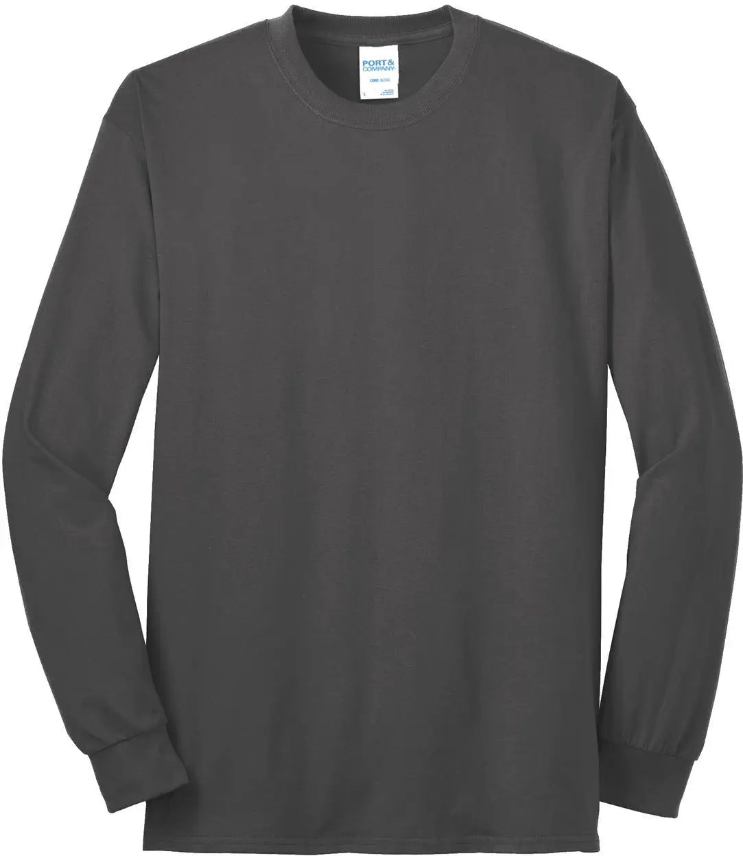 Port & Company Pc55lst co Tall Long Sleeve Core Blend Tee - Charcoal