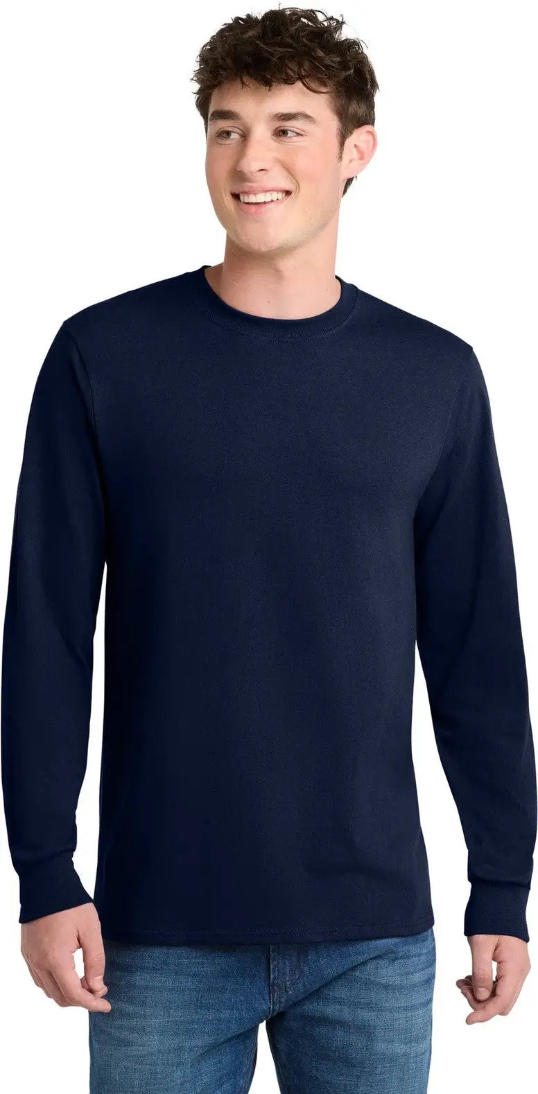 Port & Company Pc55lst co Tall Long Sleeve Core Blend Tee - Navy