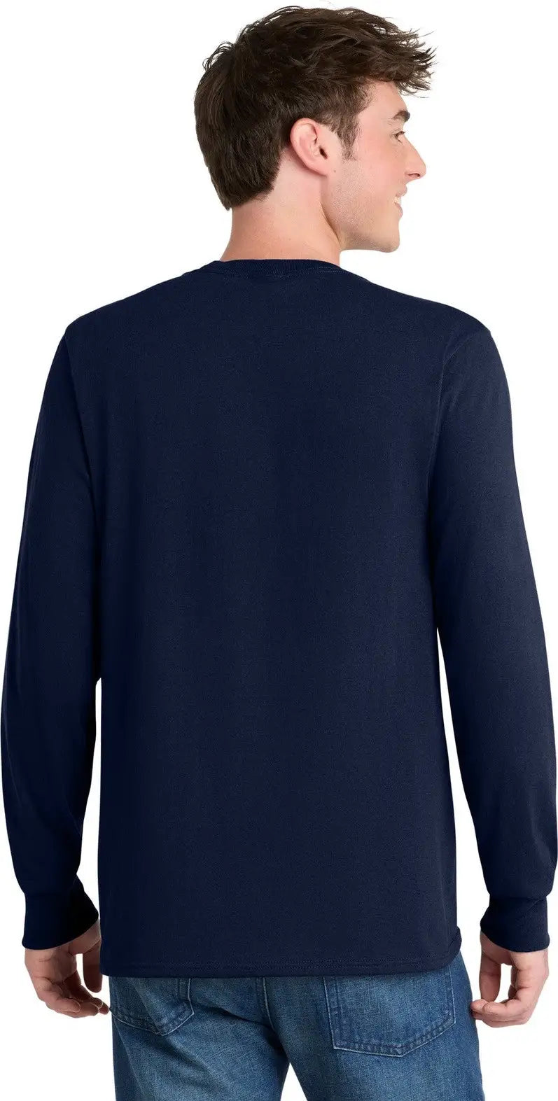 Port & Company Pc55lst co Tall Long Sleeve Core Blend Tee - Navy