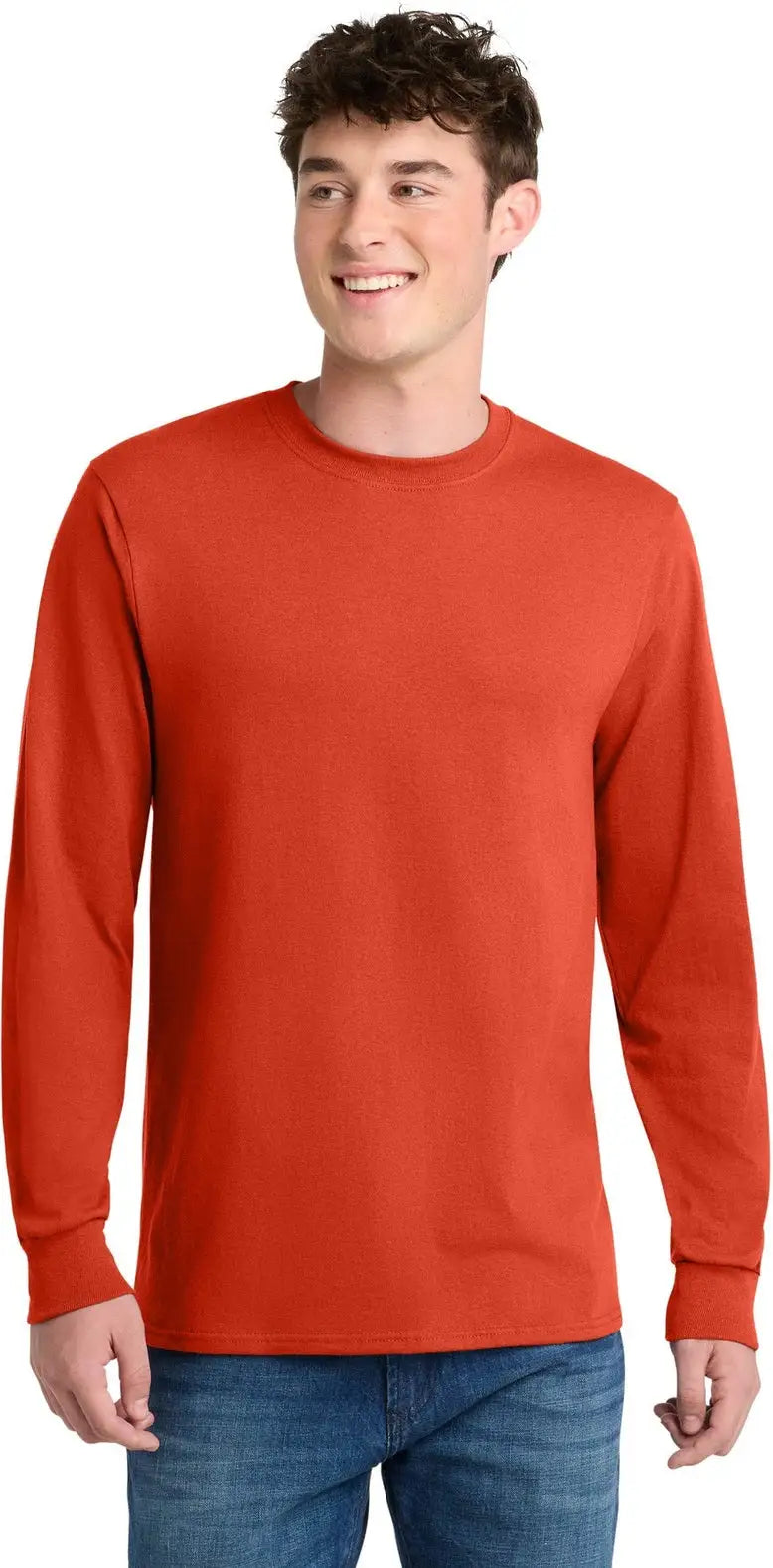 Port & Company Pc55lst co Tall Long Sleeve Core Blend Tee - Orange