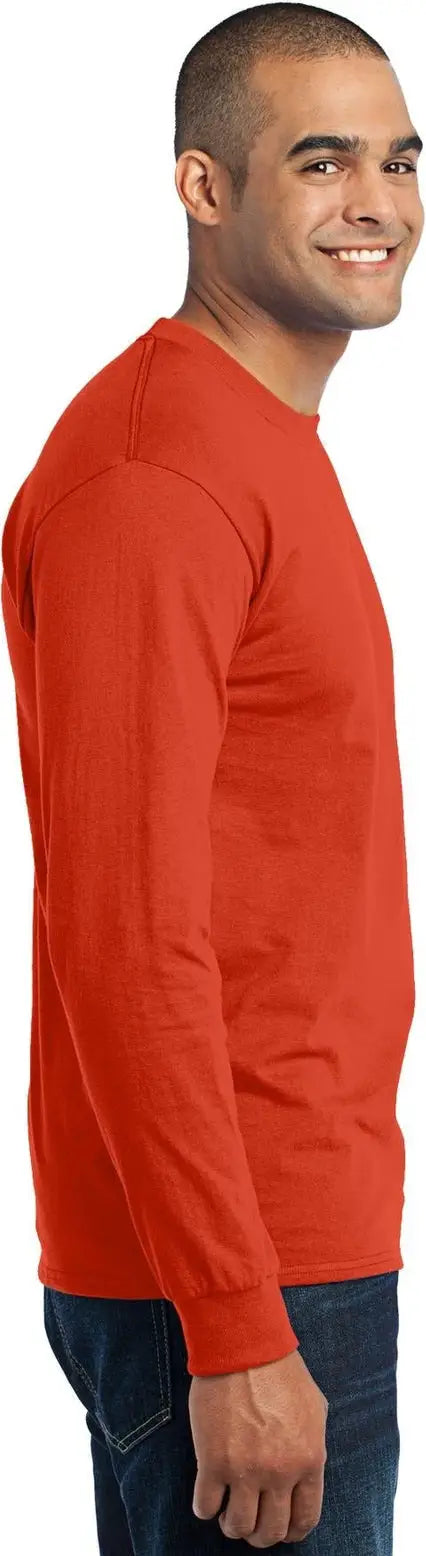 Port & Company Pc55lst co Tall Long Sleeve Core Blend Tee - Orange