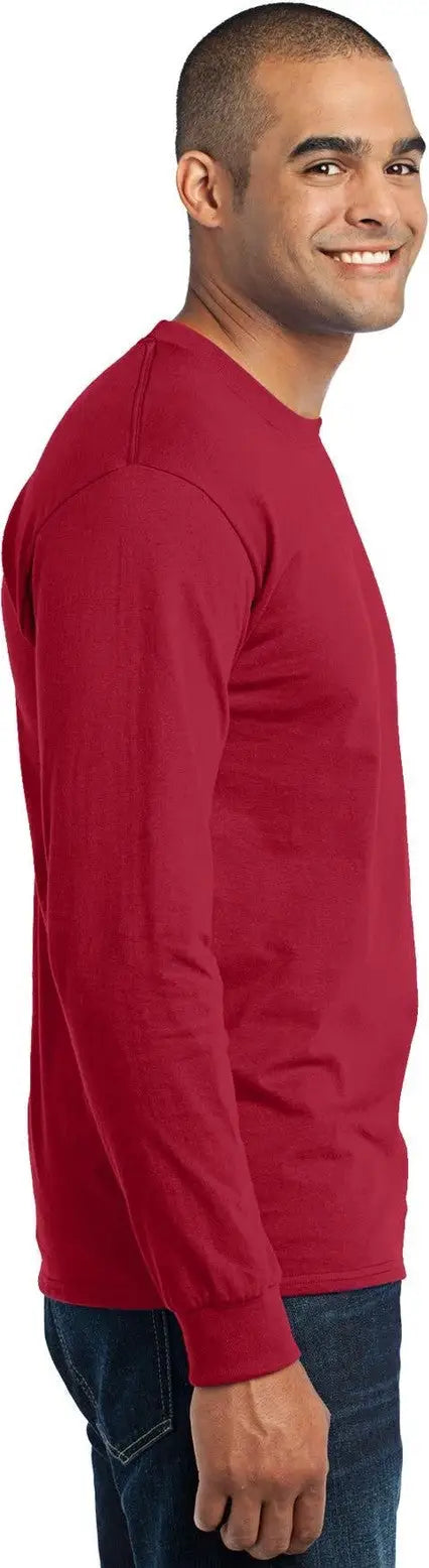 Port & Company Pc55lst co Tall Long Sleeve Core Blend Tee - Red