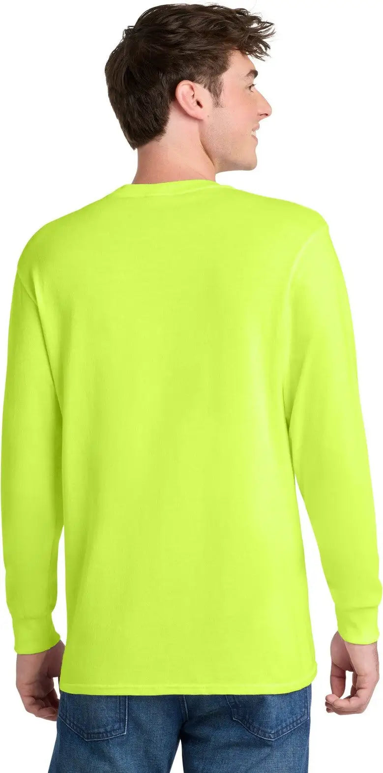 Port & Company Pc55lst co Tall Long Sleeve Core Blend Tee - Safety Green