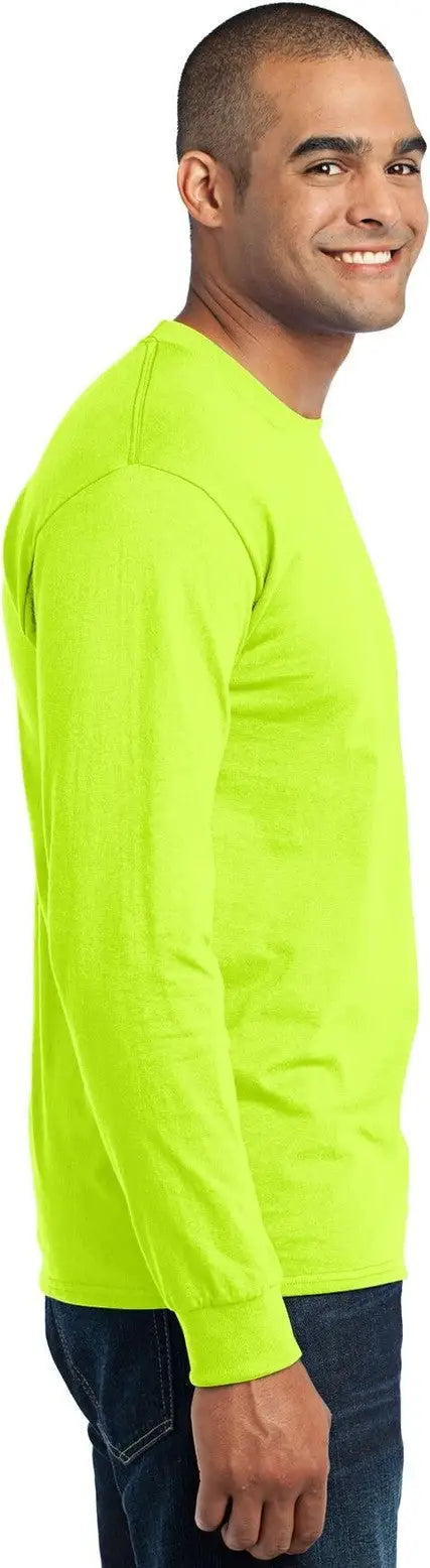 Port & Company Pc55lst co Tall Long Sleeve Core Blend Tee - Safety Green