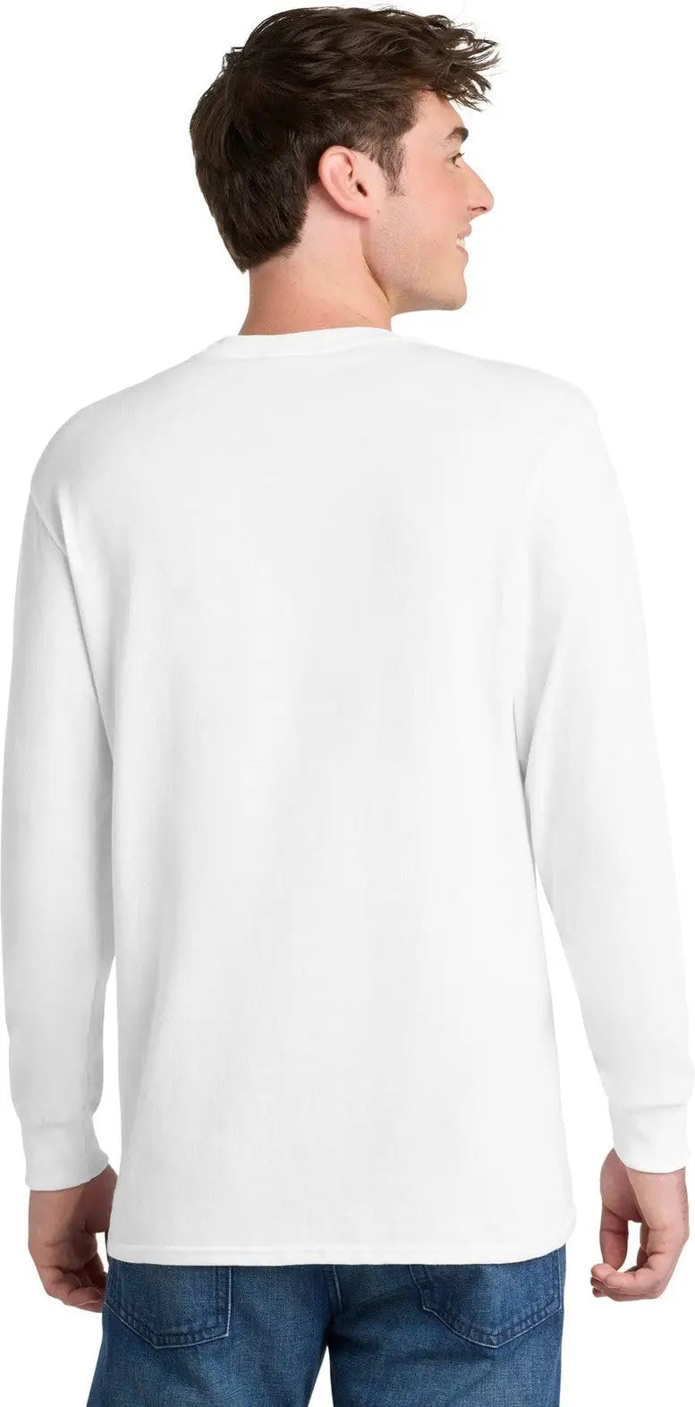 Port & Company Pc55lst co Tall Long Sleeve Core Blend Tee - White