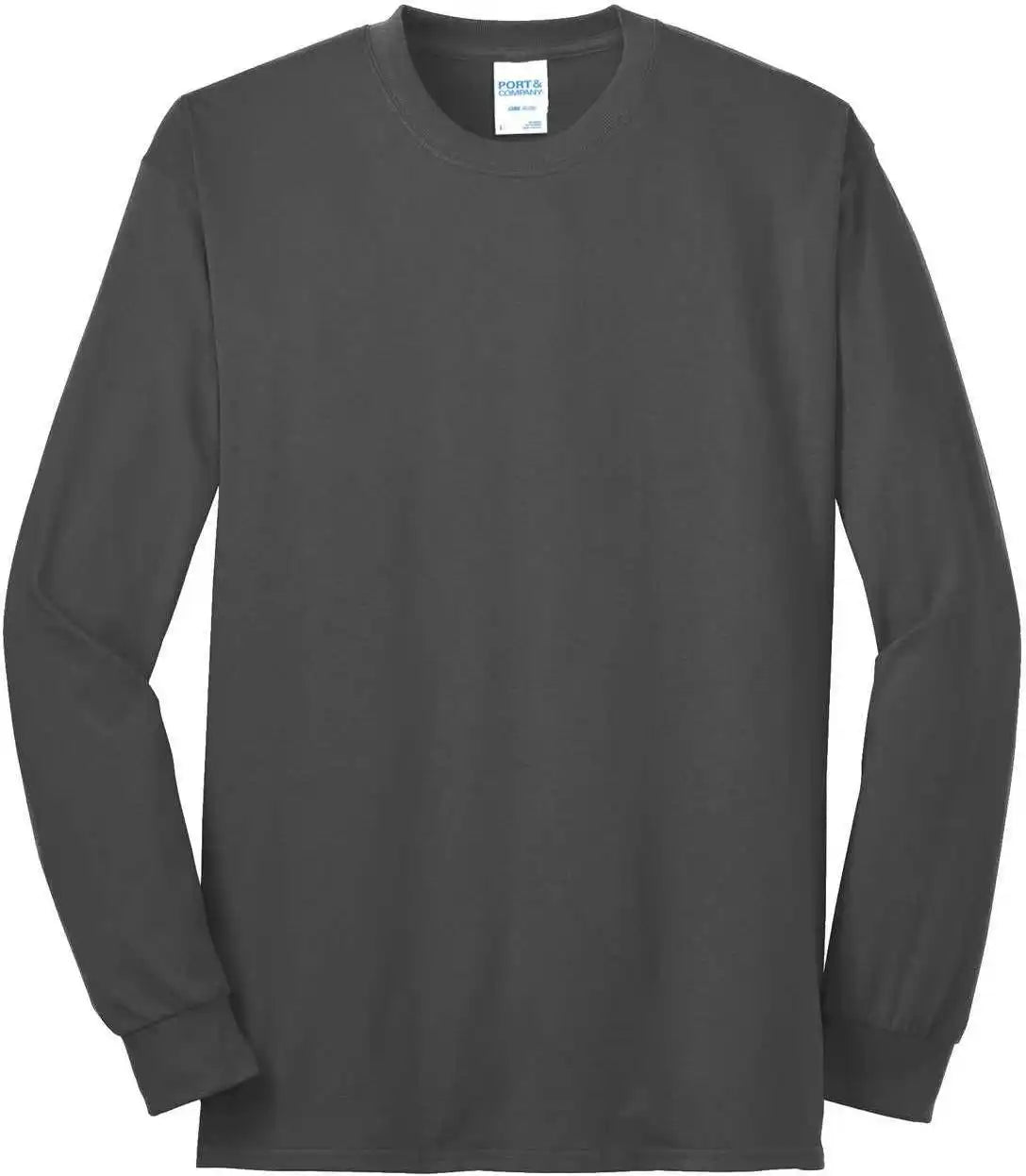 Port & Company Pc55lst Tall Long Sleeve Core Blend Tee Charcoal