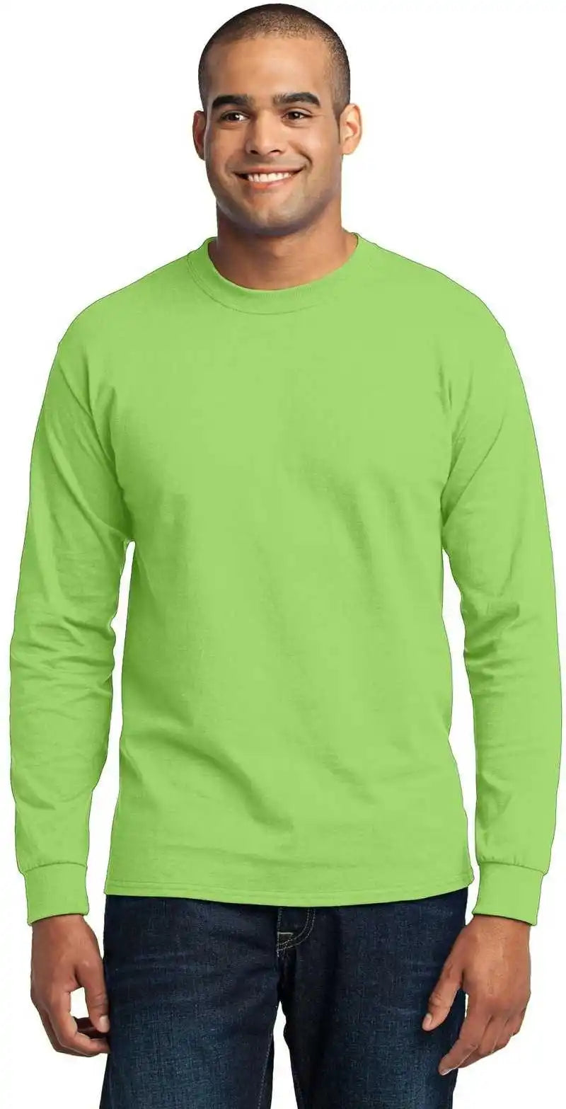 Port & Company Pc55lst Tall Long Sleeve Core Blend Tee - Lime