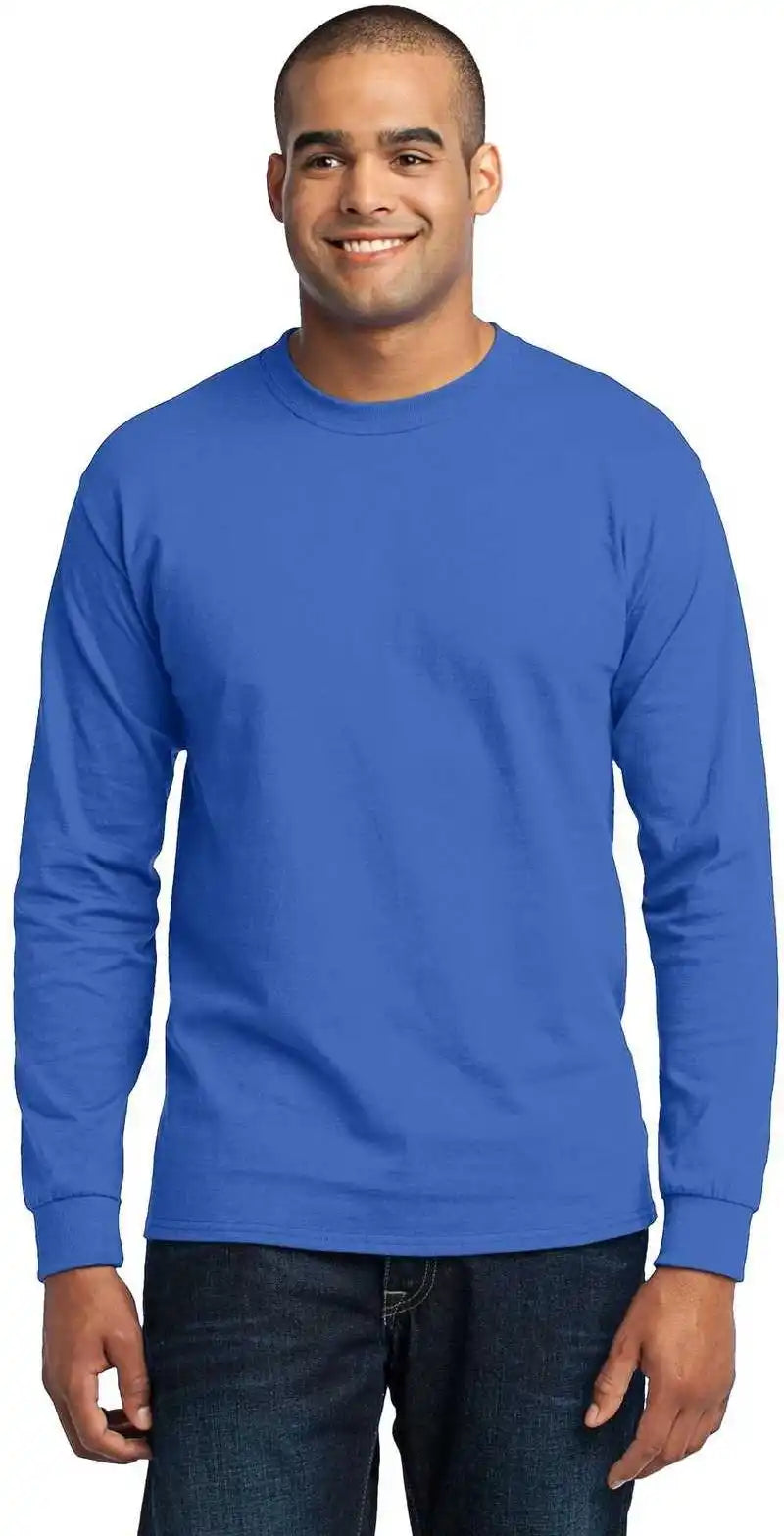 Port & Company Pc55lst Tall Long Sleeve Core Blend Tee Royal