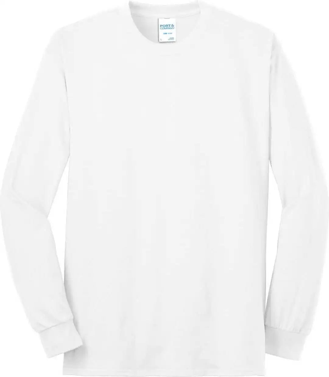 Port & Company Pc55lst Tall Long Sleeve Core Blend Tee - White