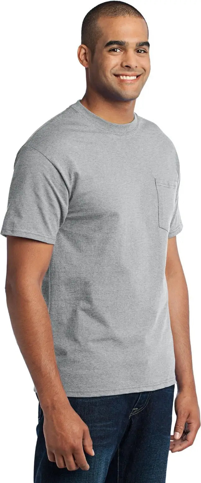 Port & Company Pc55p co Core Blend Pocket Tee - Athletic Heather