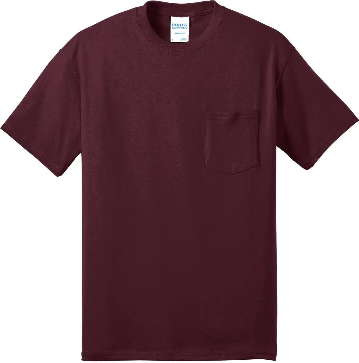 Port & Company Pc55p co Core Blend Pocket Tee - Athletic Maroon