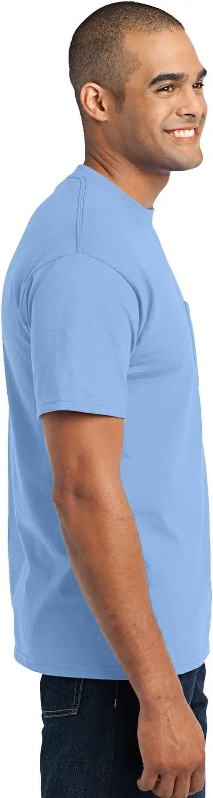 Port & Company Pc55p co Core Blend Pocket Tee - Light Blue