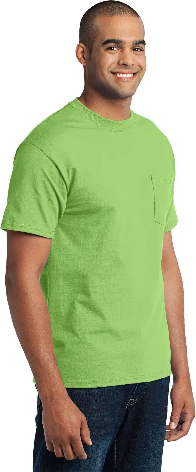 Port & Company Pc55p co Core Blend Pocket Tee - Lime